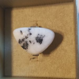 💥Dendritic Opal Ladies Ring Sz 6.5 in 925 Sterling Silver Good Used Condition